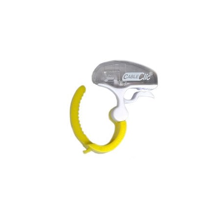 Cable Wholesale Cable Wrap, 5/8 in Max Bundle Dia., Yellow, Polymer, Stainless Steel, 20 PK 30CA-08120